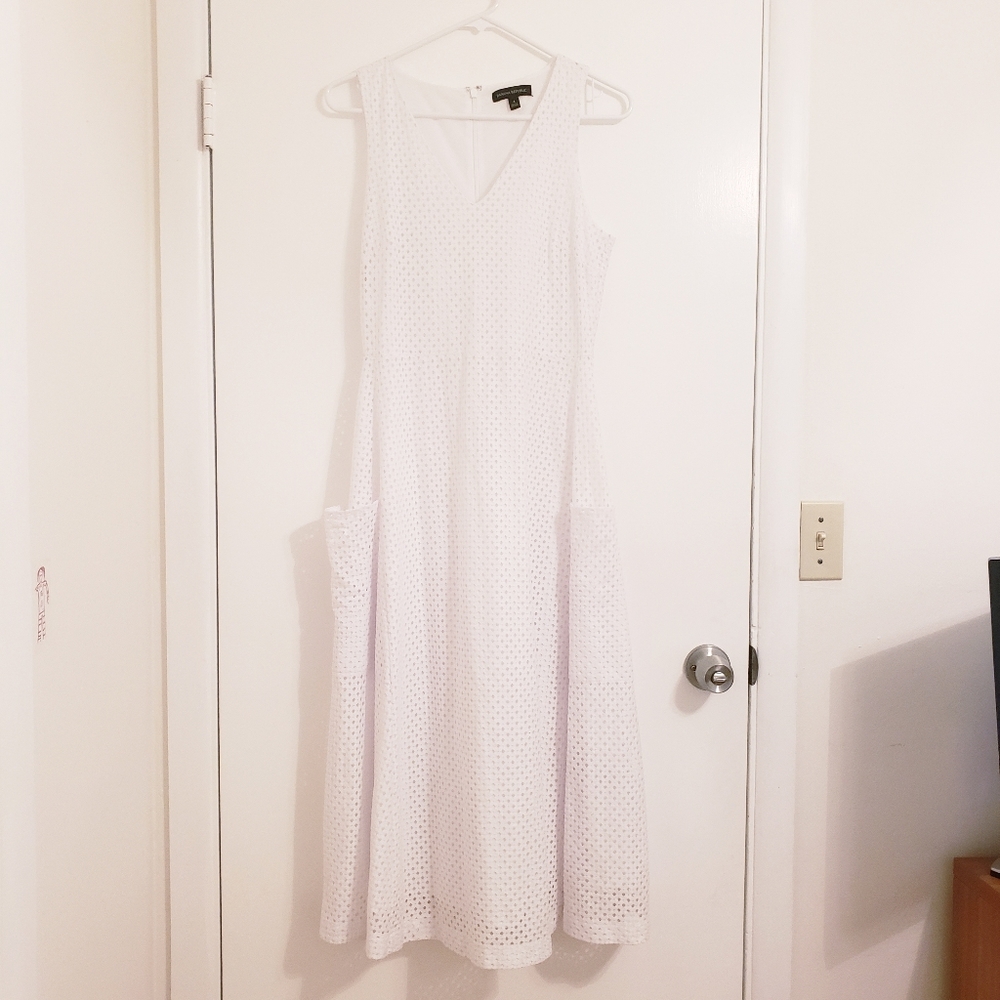 Banana Republic White Eyelet Dress, size 4